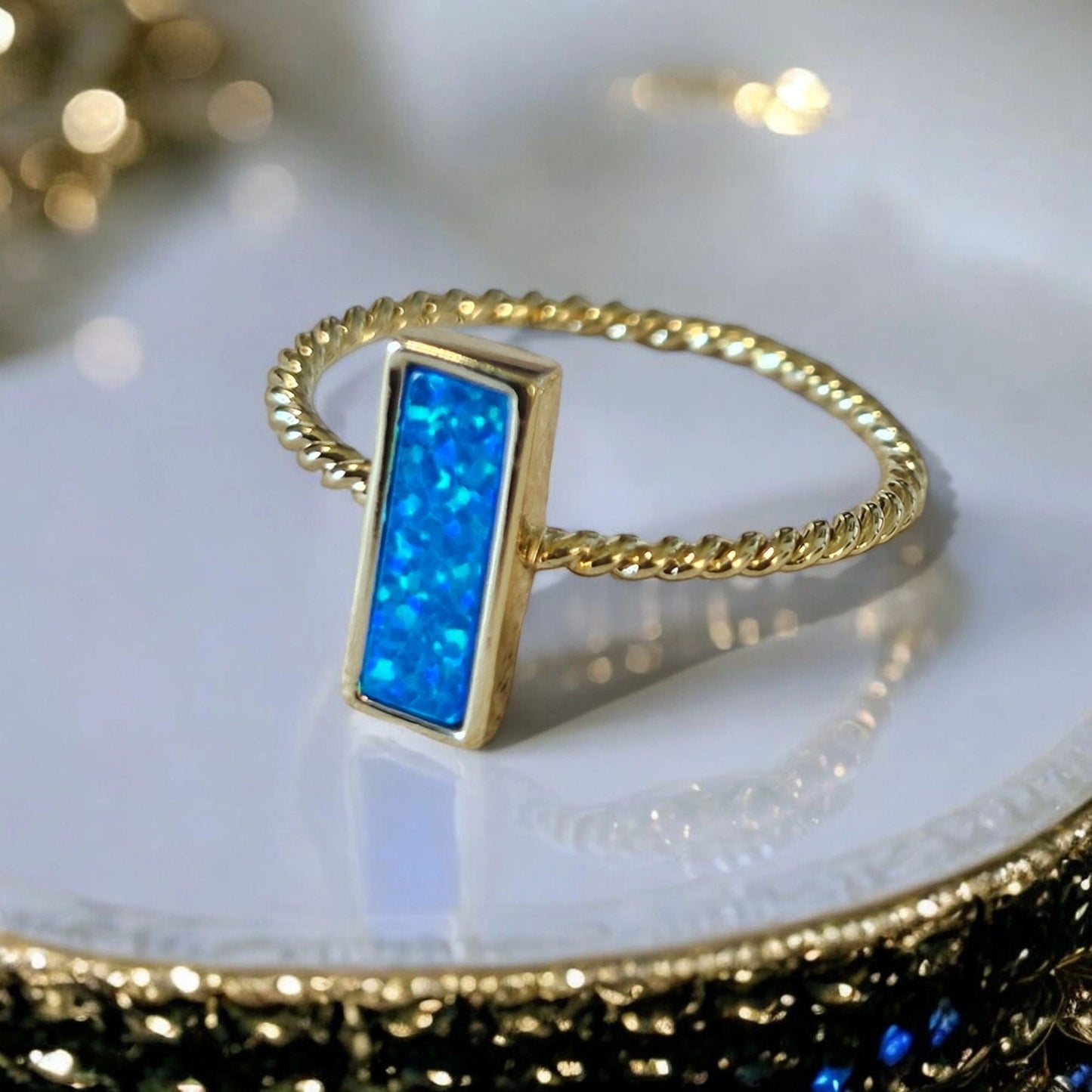 Gypsy Sea Stone Ring