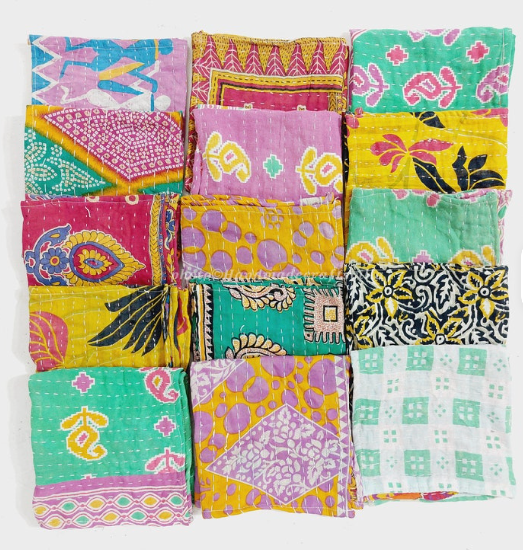 Kantha Cloth You Matter Duo – 2 Pack (18x18)