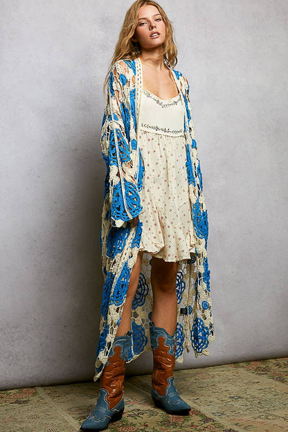 COMING SOON! Maxi Long Sleeve Crochet Open Cardigan