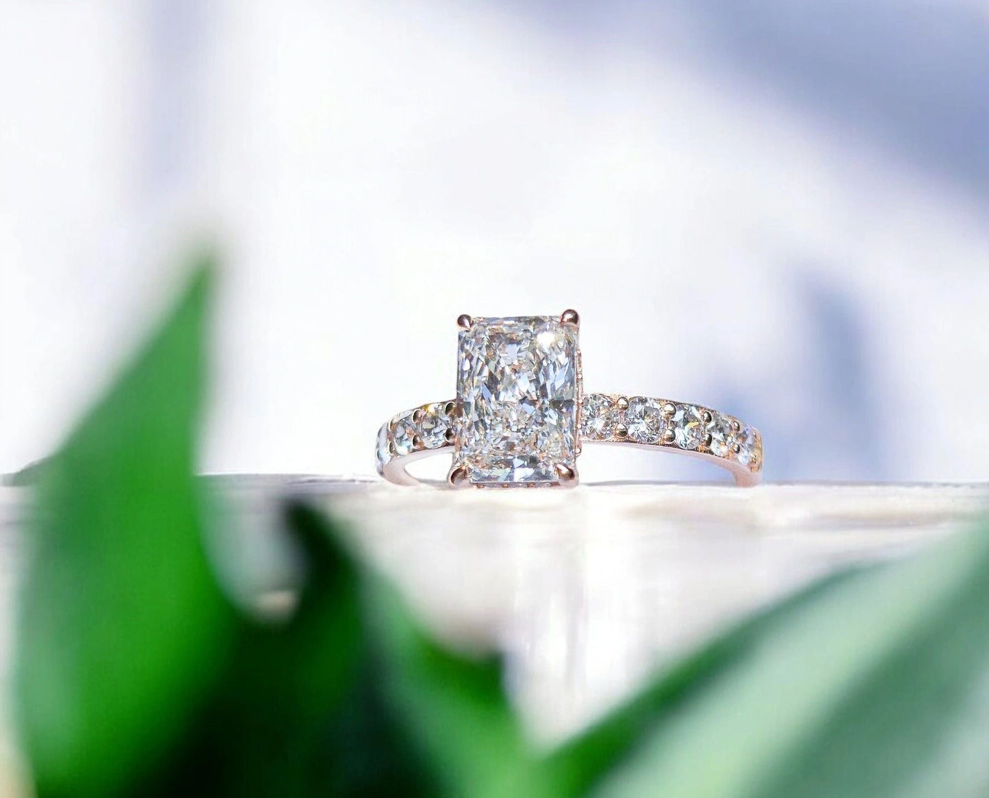 1.37 CT 14K Rose Gold Elect Diamond Ring