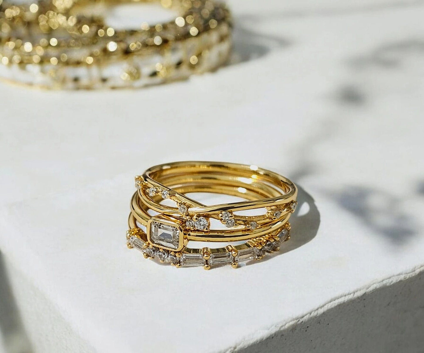 Dainty Stacked Rings