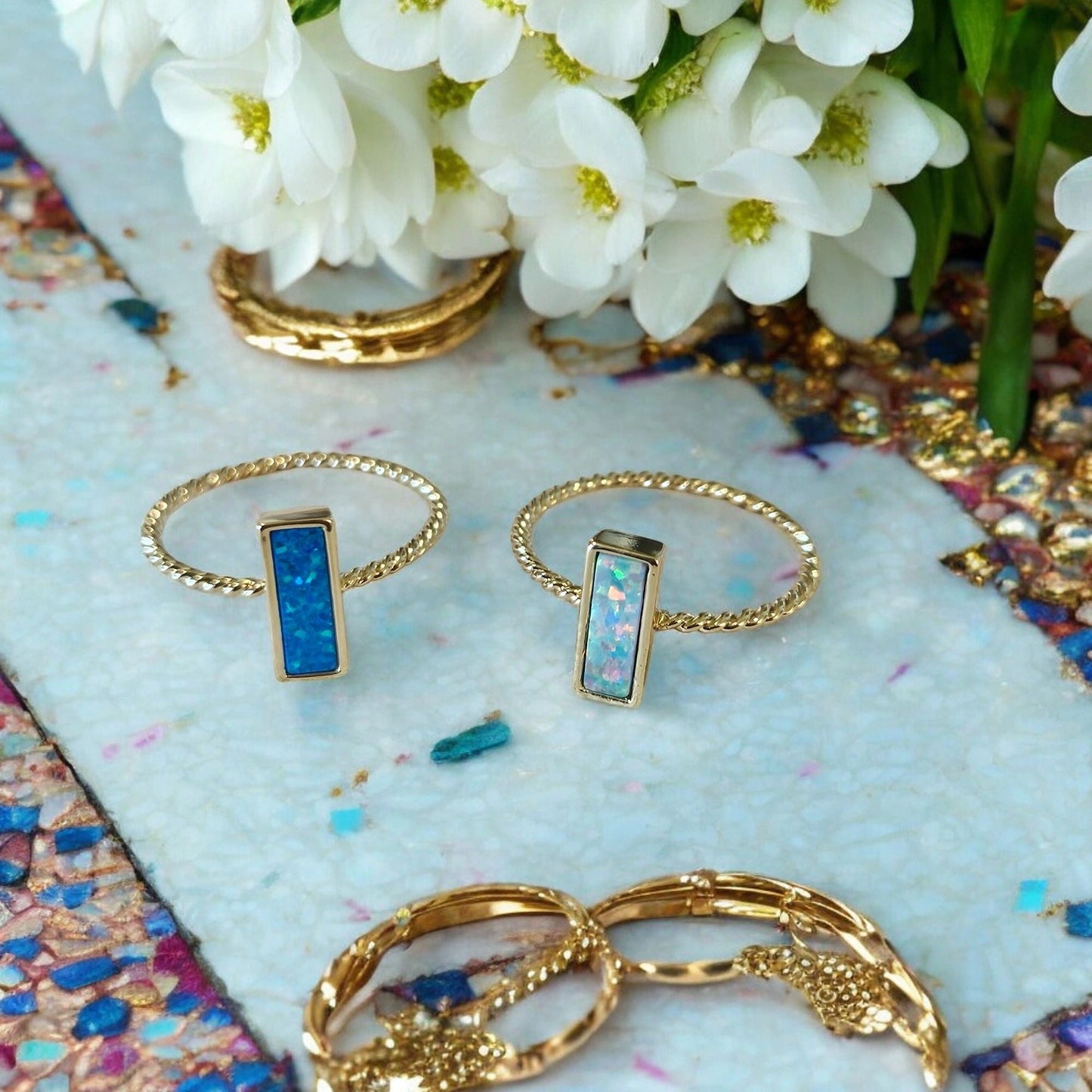 Gypsy Sea Stone Ring