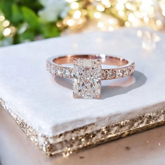 1.37 CT 14K Rose Gold Elect Diamond Ring