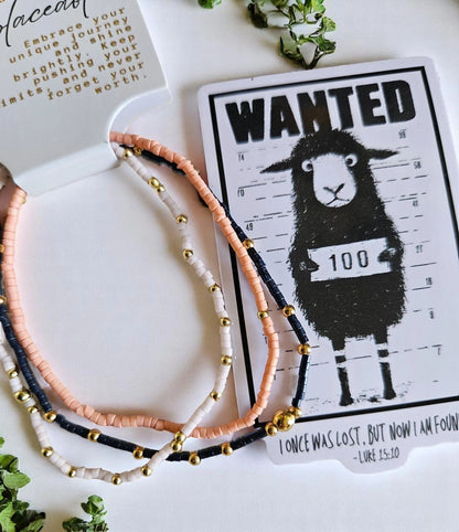 "WANTED" 3-Pack 99+1 Bracelet Set