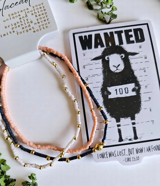 "WANTED" 3-Pack 99+1 Bracelet Set