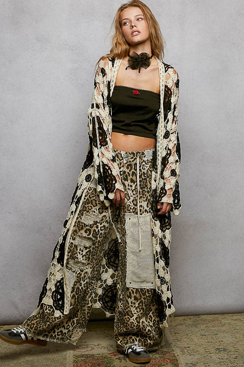 COMING SOON! Maxi Long Sleeve Crochet Open Cardigan