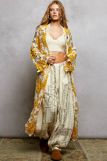 COMING SOON! Maxi Long Sleeve Crochet Open Cardigan