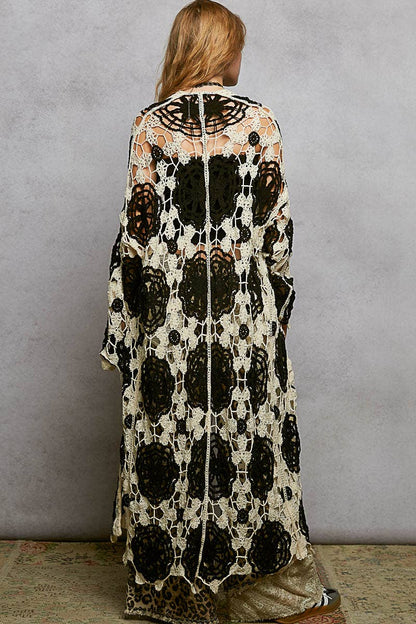 COMING SOON! Maxi Long Sleeve Crochet Open Cardigan