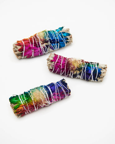 Hummingbird Sage Bundles, Rainbow Flowers, Smudge Sticks