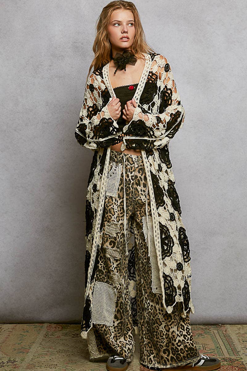 COMING SOON! Maxi Long Sleeve Crochet Open Cardigan