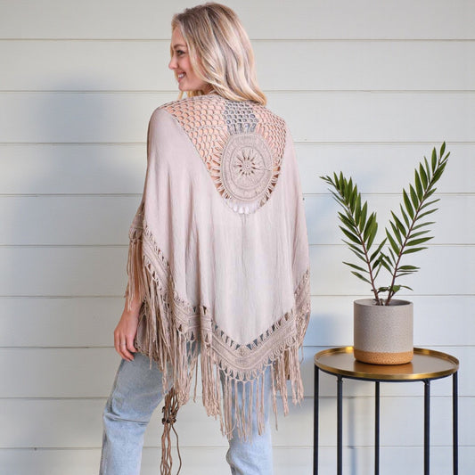 Crochet Lace Boho Kimono 🖤