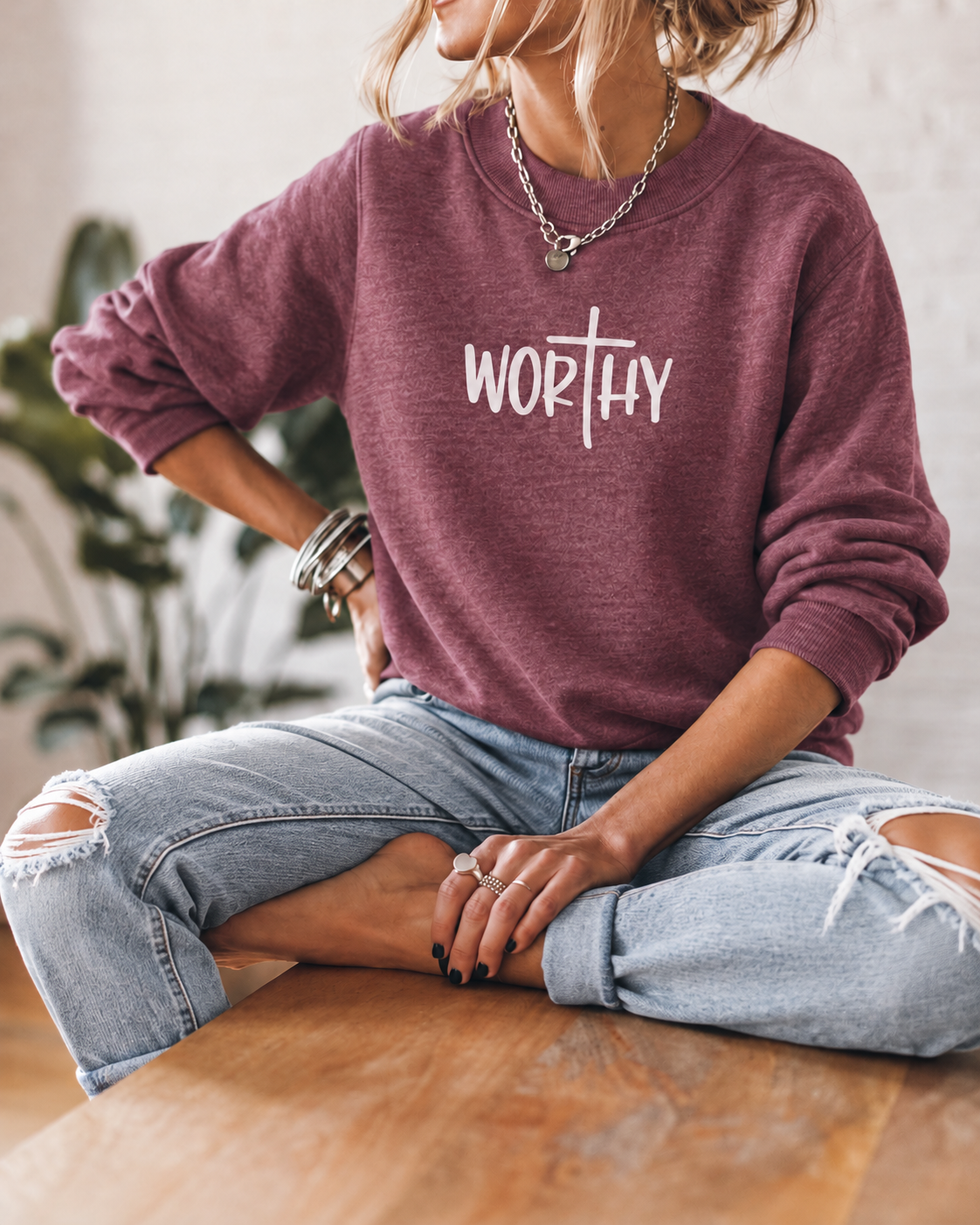 ✨Coming Soon✨  He makes me WORTHY Sweatshirt
