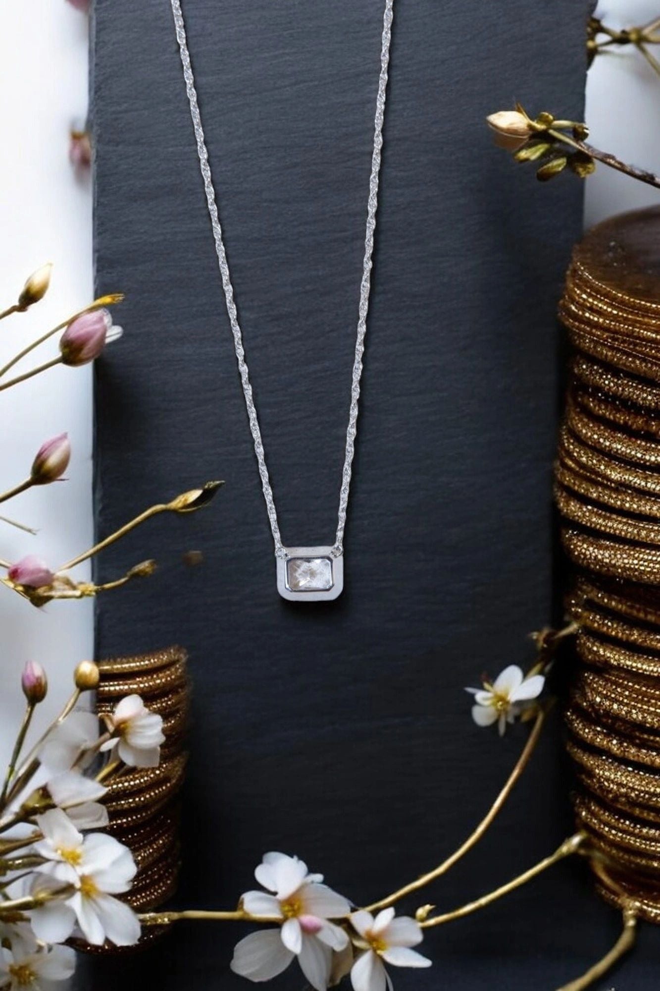 Radiant Solitaire Necklace