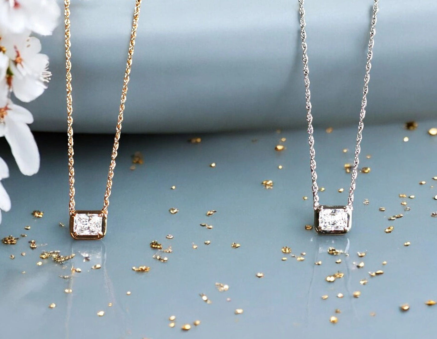 Radiant Solitaire Necklace