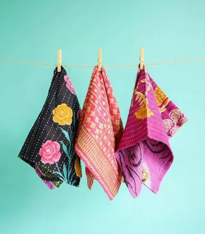 Kantha Cloth You Matter Duo – 2 Pack (18x18)