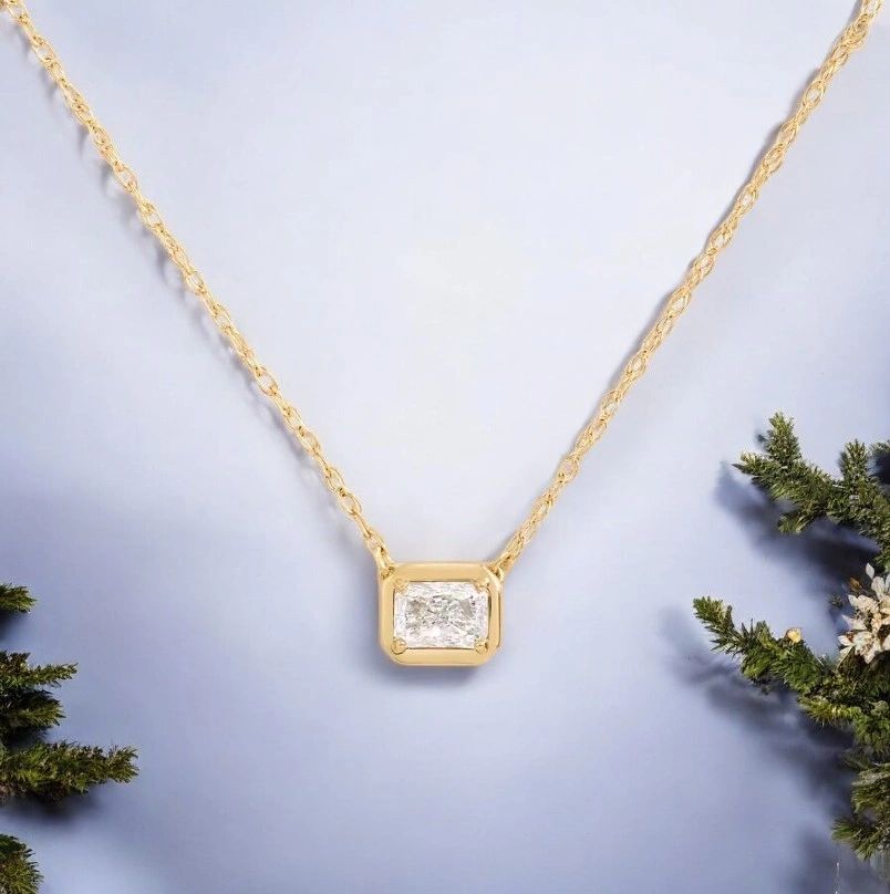 Radiant Solitaire Necklace