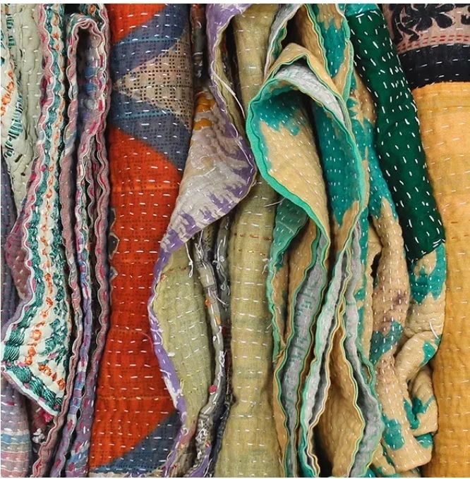 Vintage Kantha Quilt – One of a Kind Heirloom