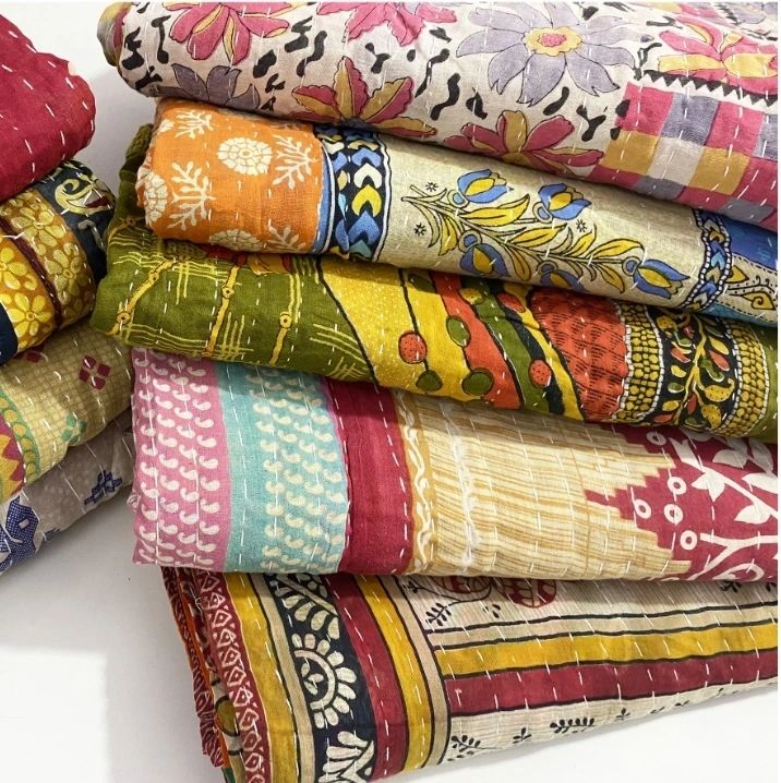 Vintage Kantha Quilt – One of a Kind Heirloom