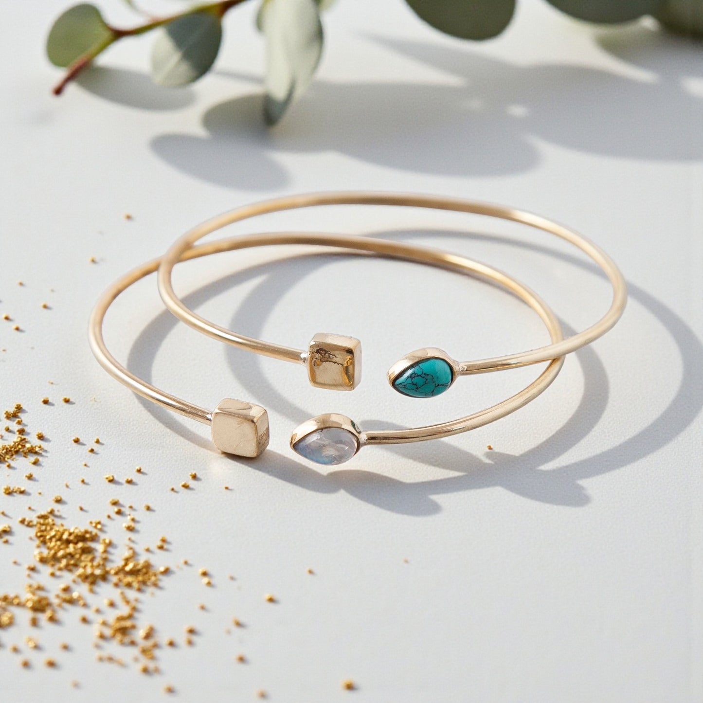 Square End Brass Cuff – Four Corners Cuff