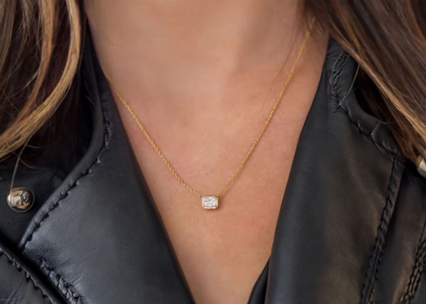 Radiant Solitaire Necklace