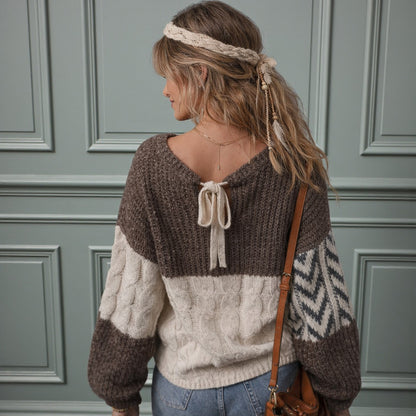 Wander-knit Tie Back Sweater