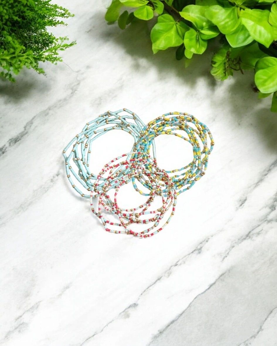 3 Pack Miyuki Glass Seed Bead Bracelets