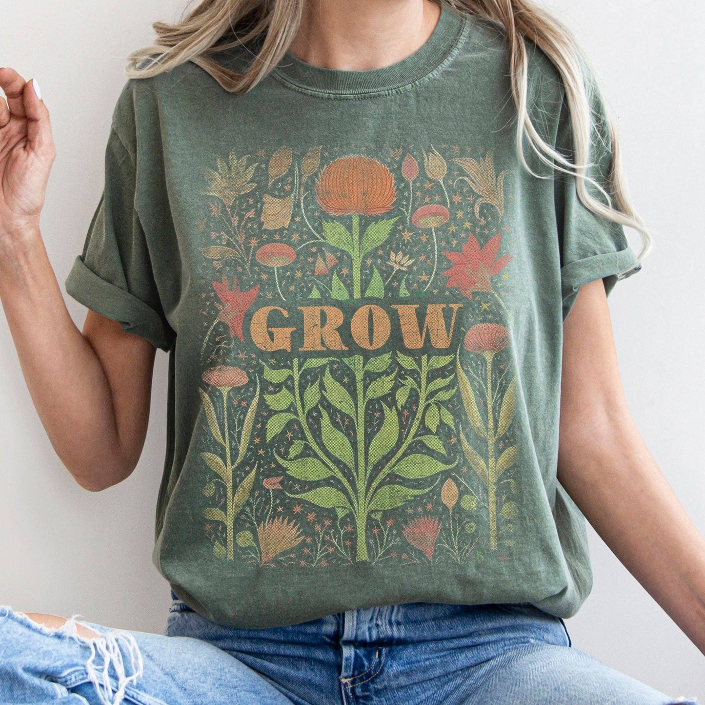 Folk Art Vintage Grow T-shirt