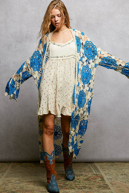 COMING SOON! Maxi Long Sleeve Crochet Open Cardigan