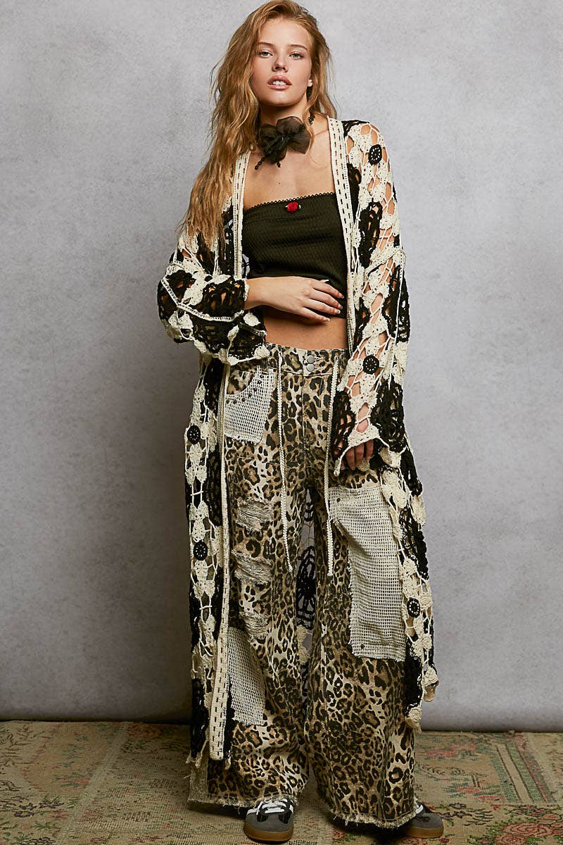 COMING SOON! Maxi Long Sleeve Crochet Open Cardigan