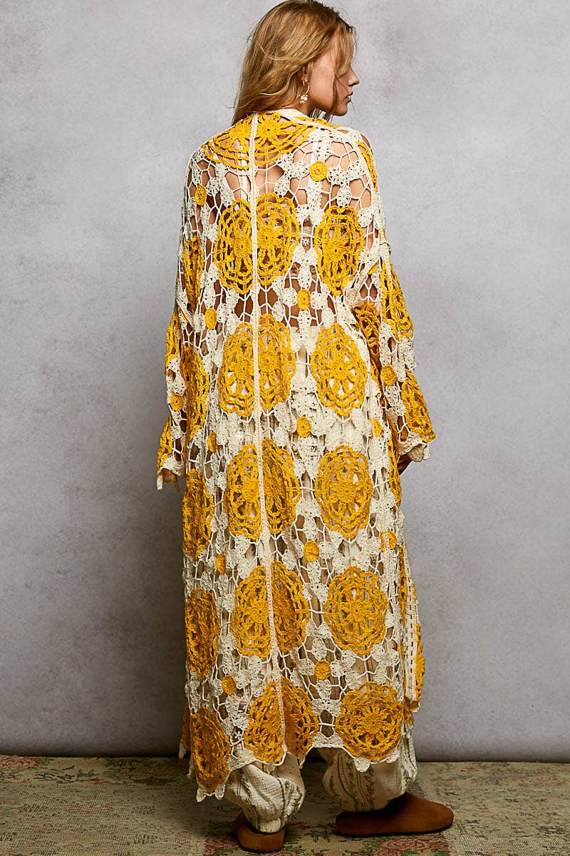 COMING SOON! Maxi Long Sleeve Crochet Open Cardigan