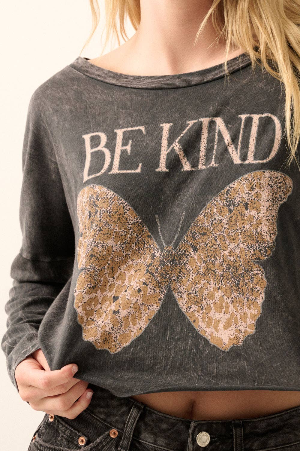 Be Kind Mineral-Wash Graphic Tee