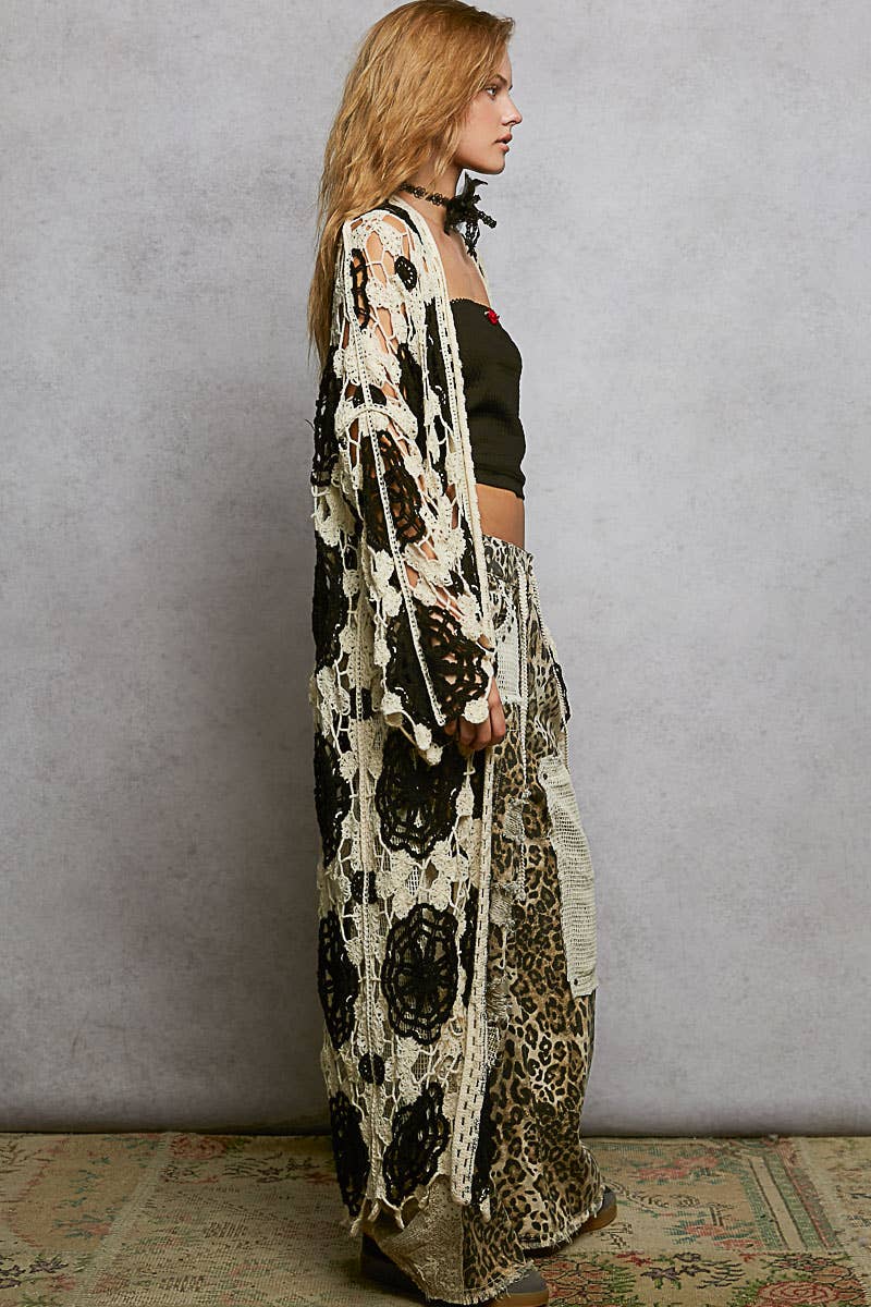 COMING SOON! Maxi Long Sleeve Crochet Open Cardigan