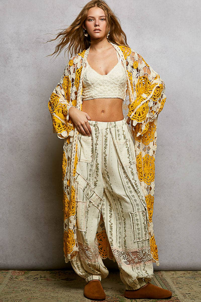 COMING SOON! Maxi Long Sleeve Crochet Open Cardigan