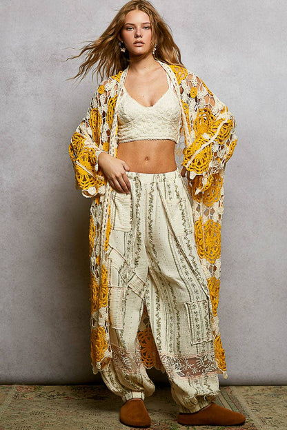 COMING SOON! Maxi Long Sleeve Crochet Open Cardigan