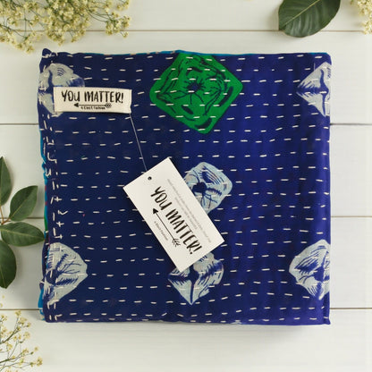 Kantha Cloth You Matter Duo – 2 Pack (18x18)